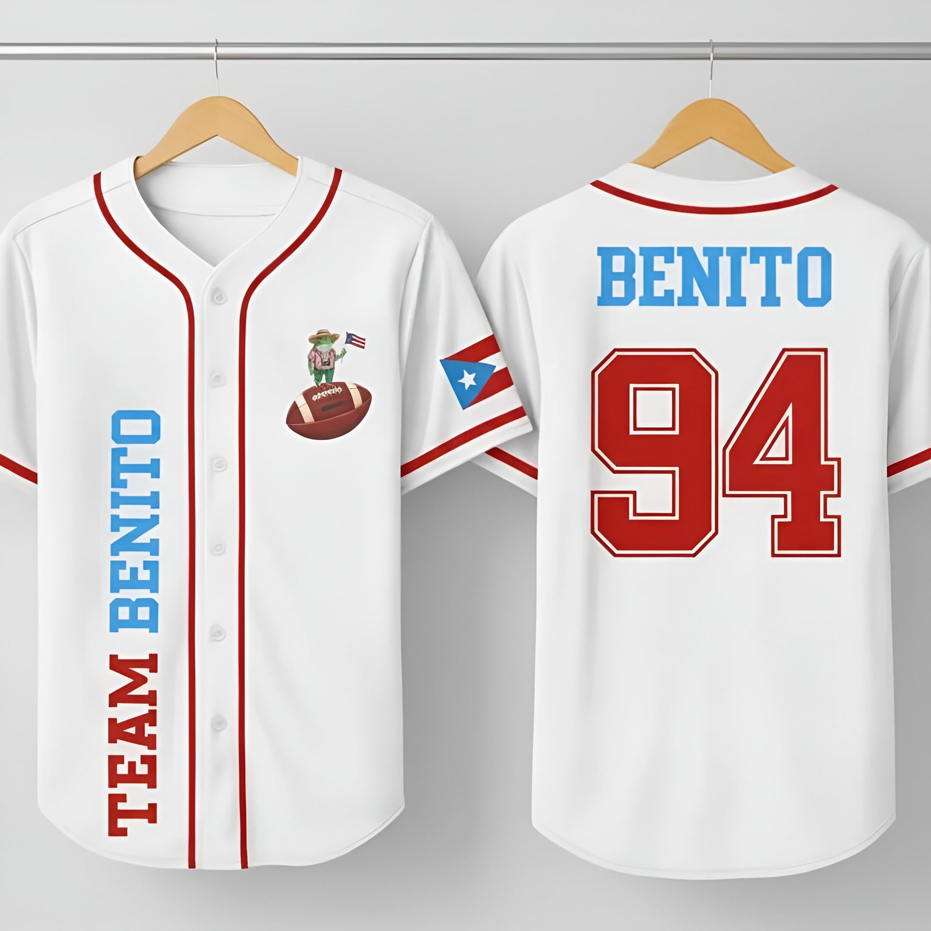 Bad Bunny Benito Bowl Halftime Baseball Jersey Team Benito 94 Shirt Bad Bunny Merch Gift