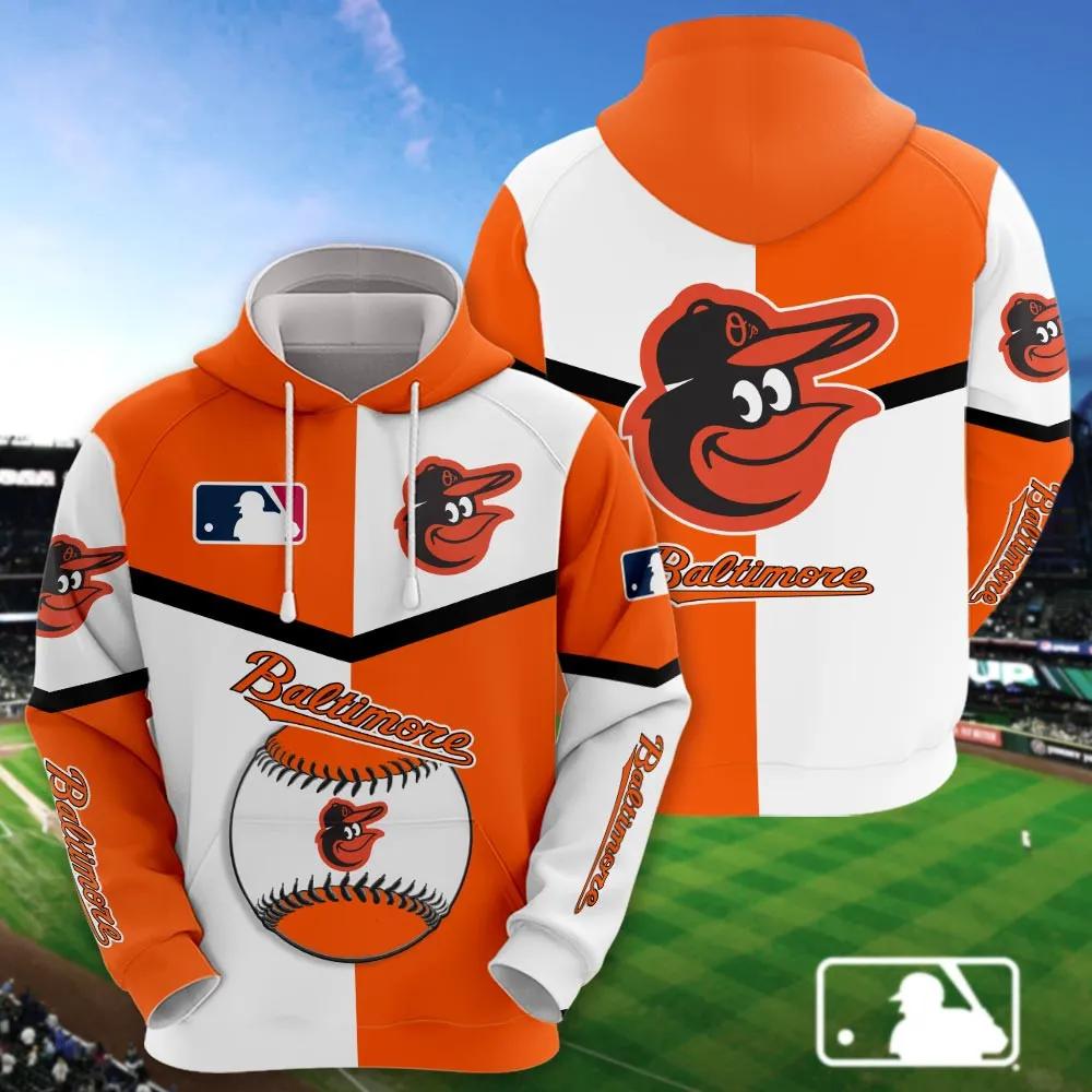 Baltimore Orioles 3D MLB All Over Print Hoodie