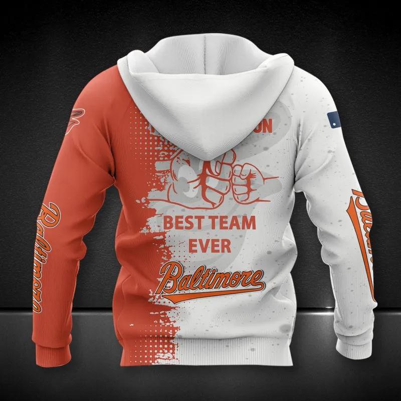 Alternative view of Baltimore Orioles Dad And Son MLB All Over Print Hoodie