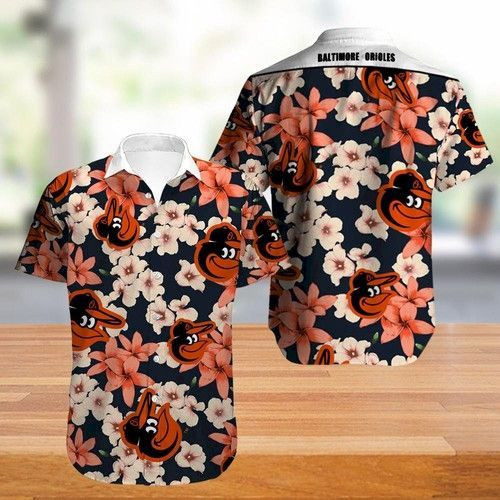 Baltimore Orioles Hawaiian Shirt Tropical Aloha Button Up