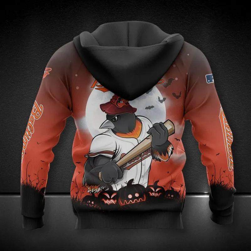 Alternative view of Baltimore Orioles Mascot MLB All Over Print Hoodie
