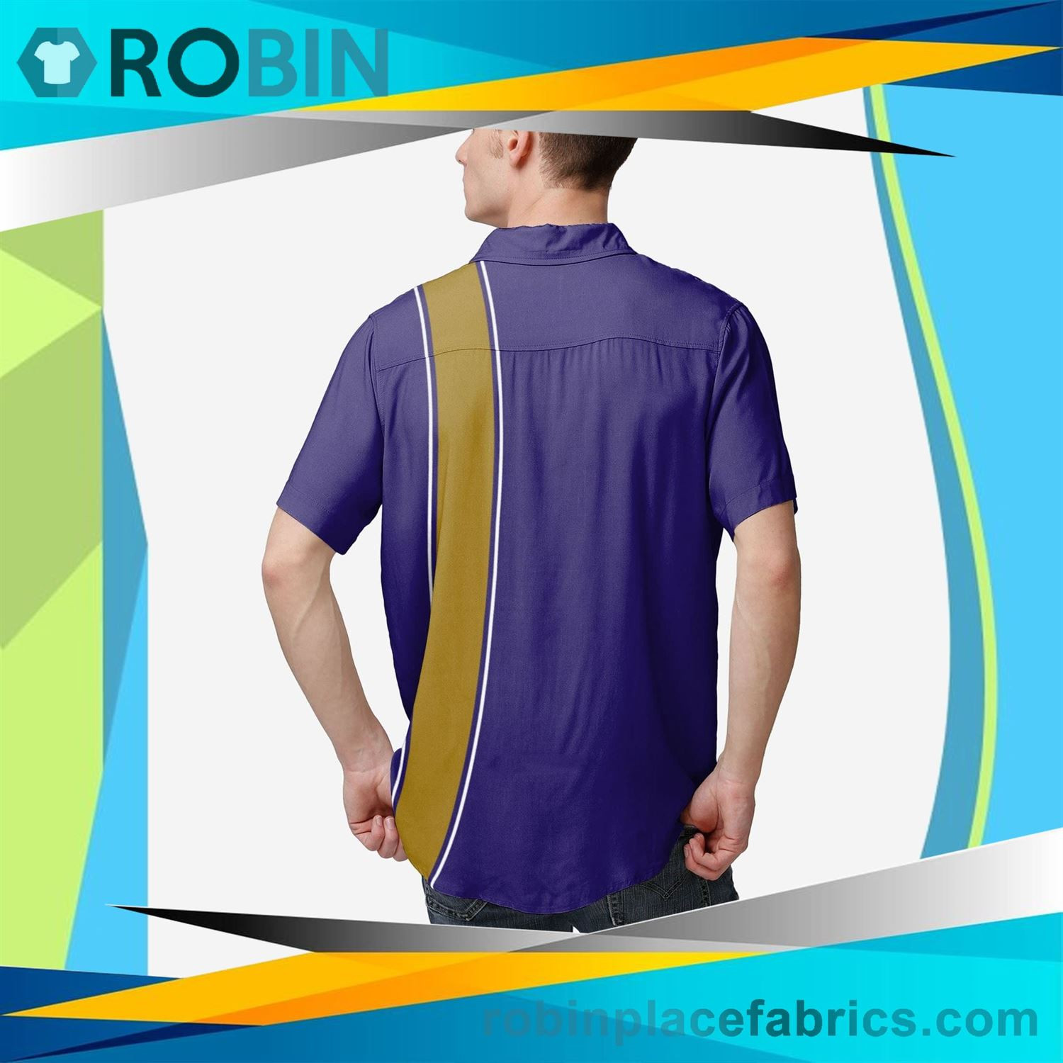 Baltimore Ravens Bowling Stripe Up Hawaiian Shirt Tropical Aloha Button Up