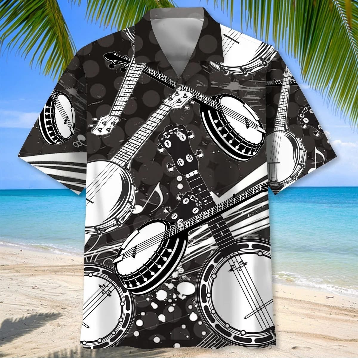 Banjo Hawaiian Shirt Men's Aloha Shirt Related Best Gifts For Banjo Players Lovers