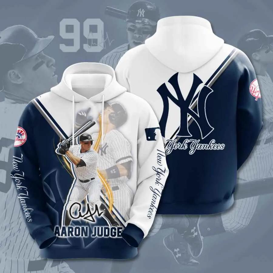 Baseball MLB New York Yankees Aaron Judge Pullover 3D MLB All Over Print Hoodie