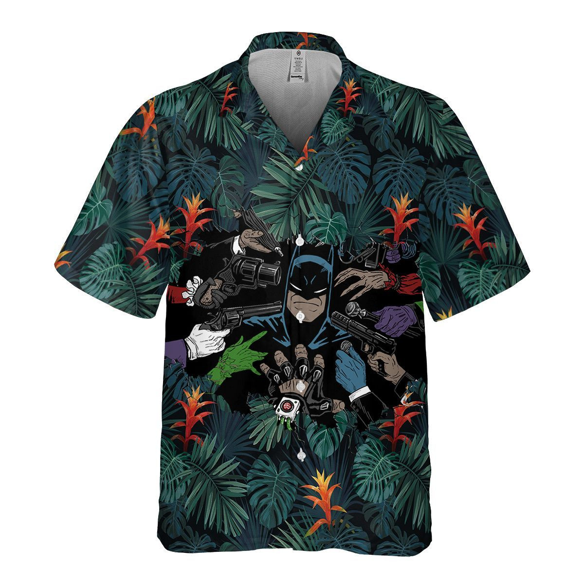 Batman And Villain Hawaiian Shirt Tropical Aloha Button Up