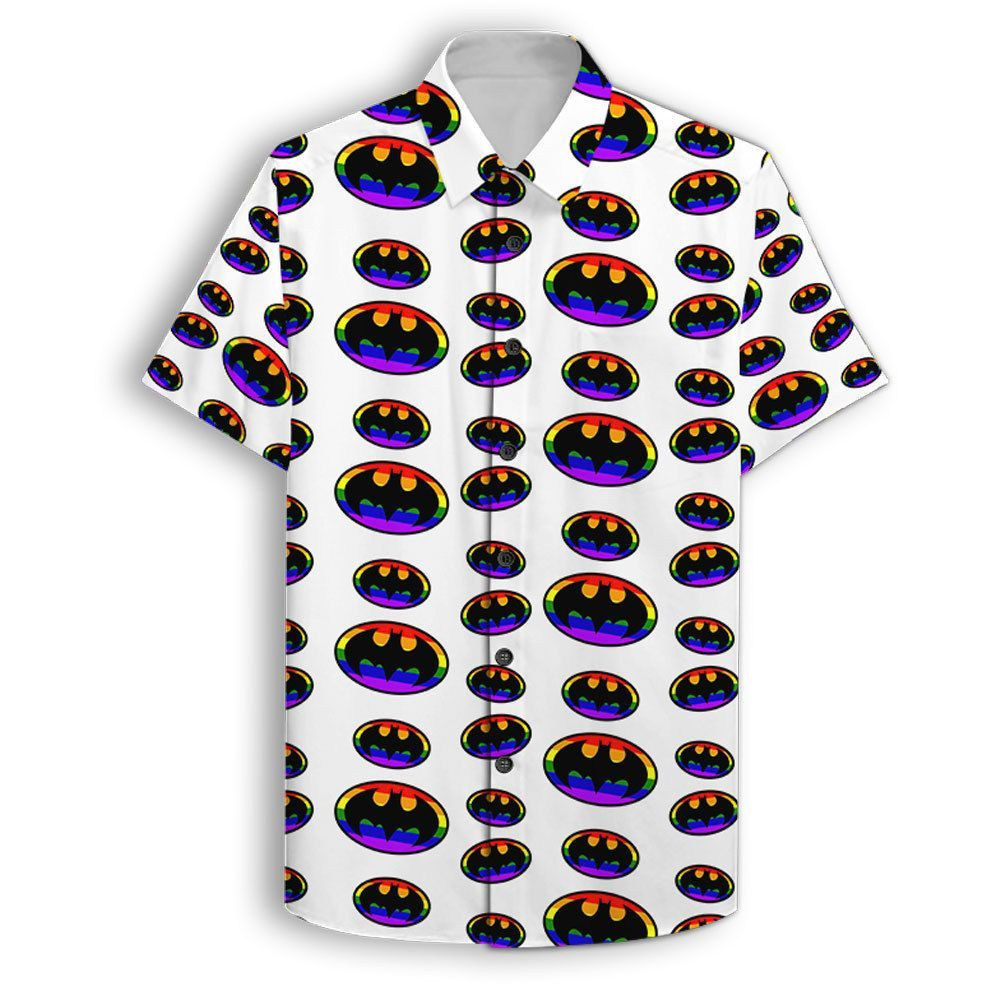 Batman Logo Lgbt Hawaiian Shirt Tropical Aloha Button Up
