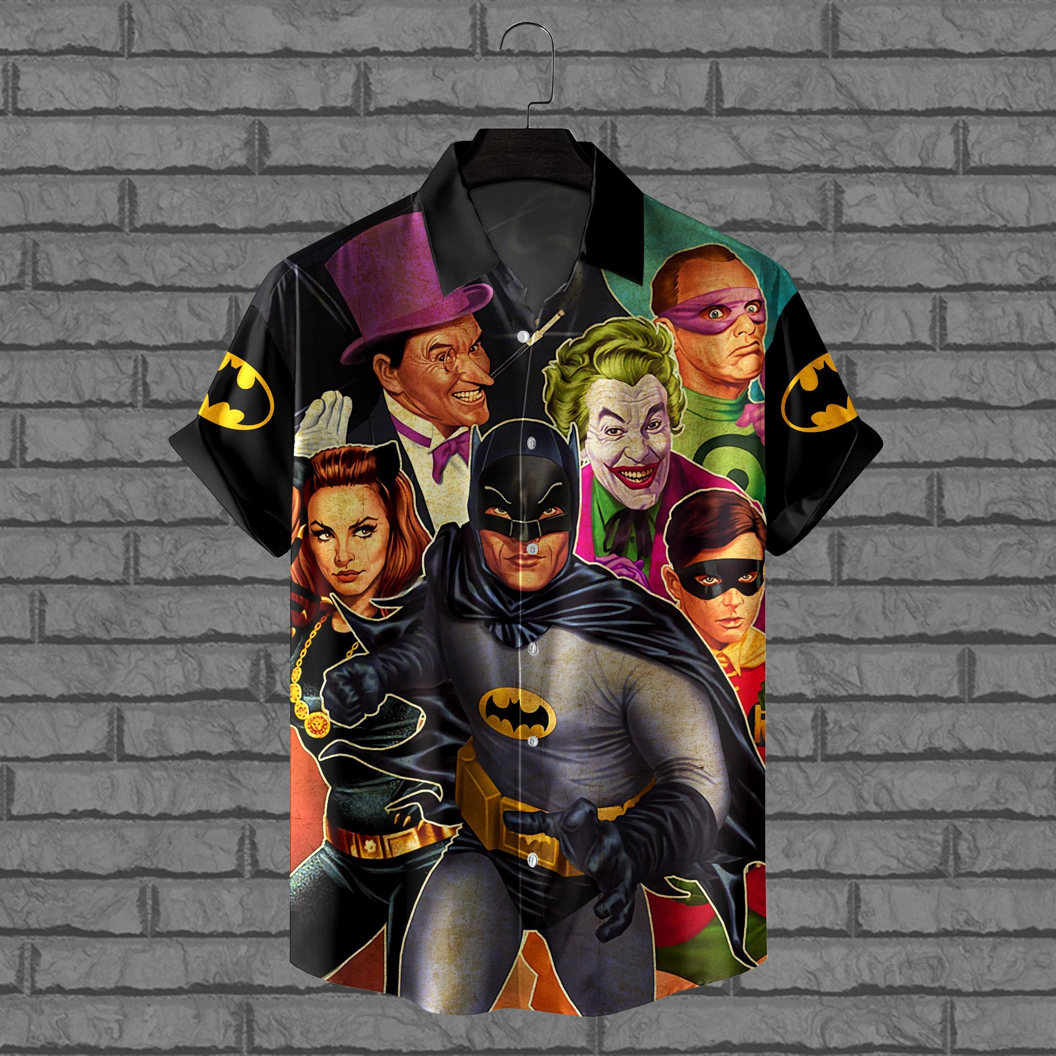 Batman Movie And Supervillain Hawaiian Shirt Tropical Aloha Button Up