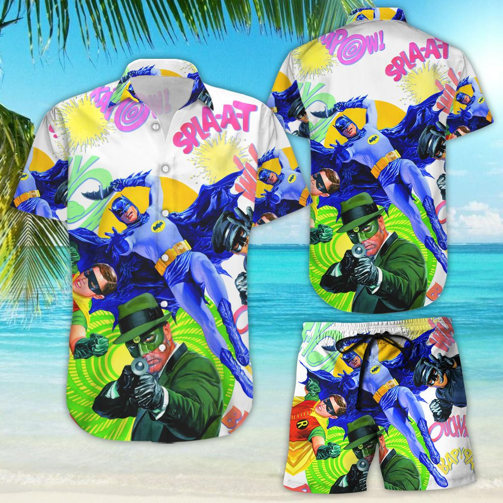 Batman Vs Green Villains Hawaiian Shirt Tropical Aloha Button Up