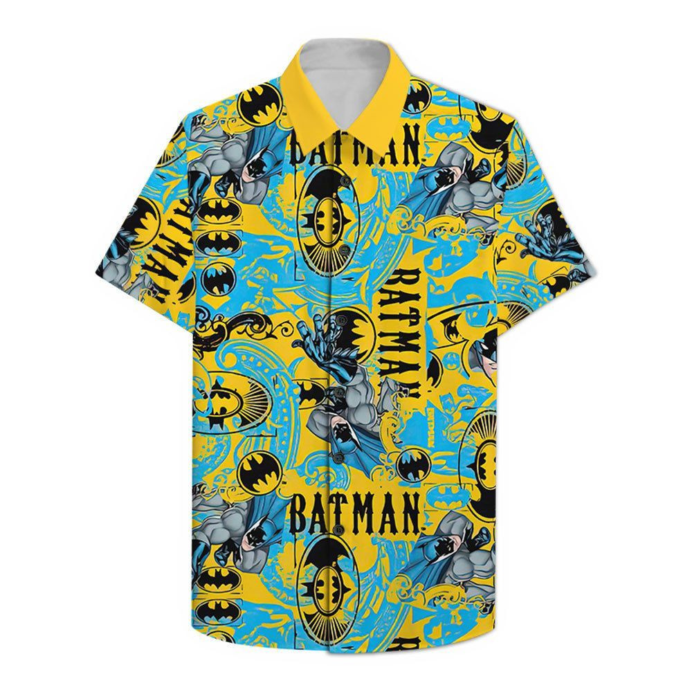 Batman Yellow Color Hawaiian Shirt Tropical Aloha Button Up