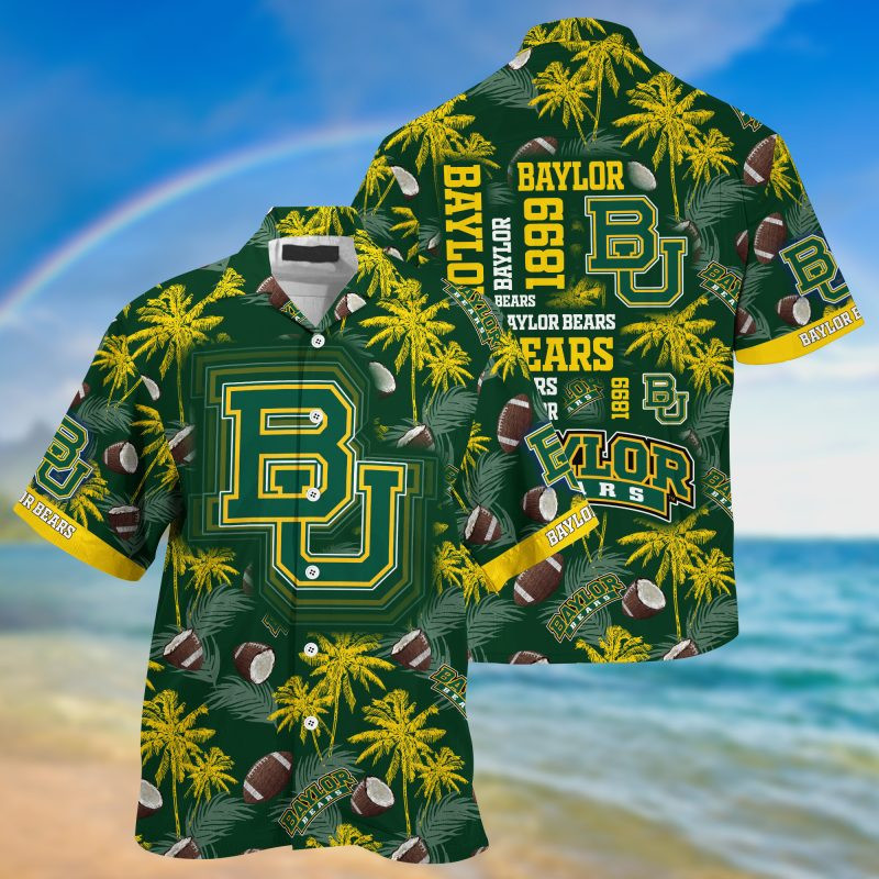 Baylor Bears Ncaa Hawaiian Shirt Tropical Aloha Button Up