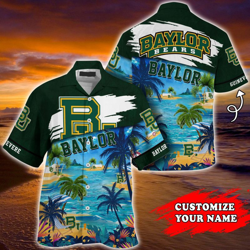 Baylor Bears Ncaa Personalized Summer Hawaiian Shirt Tropical Aloha Button Up