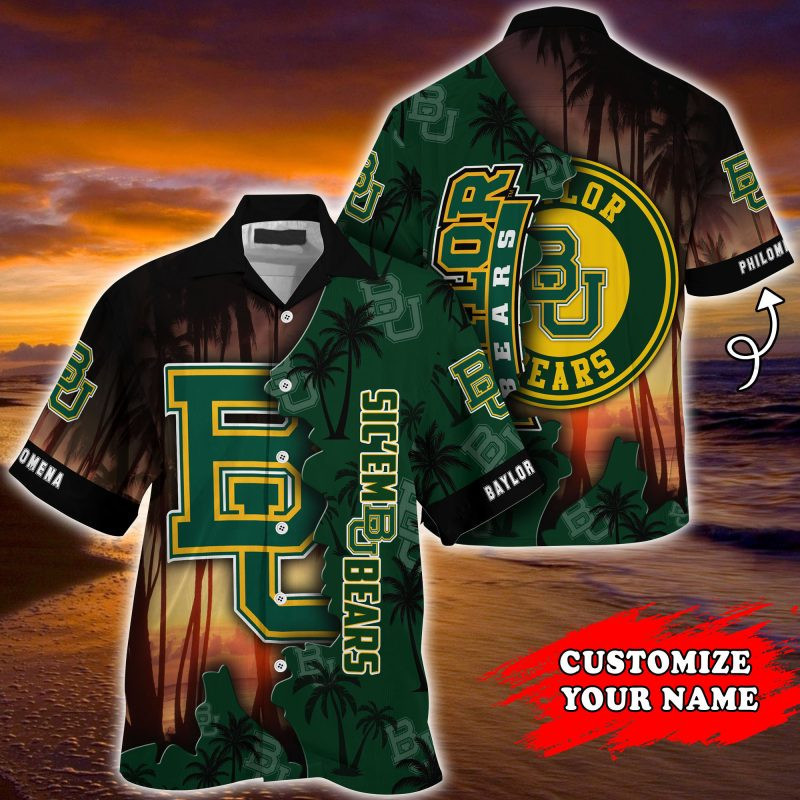 Baylor Bears Ncaa Personalized Summer Hawaiian Shirt Tropical Aloha Button Up