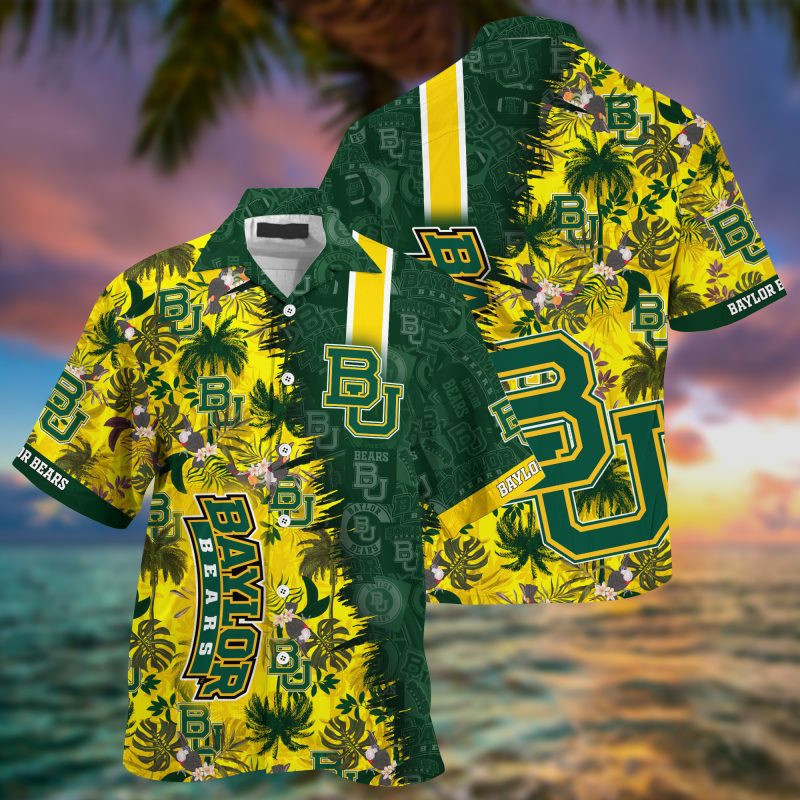 Baylor Bears Ncaa Summer Hawaiian Shirt Tropical Aloha Button Up