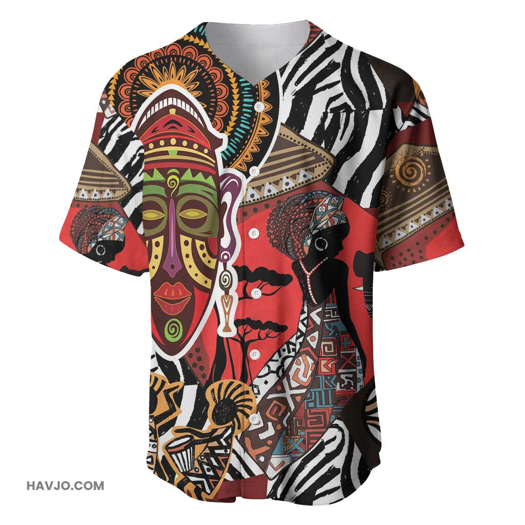 Beautiful African Women Ethnic Motifs Baseball Jersey