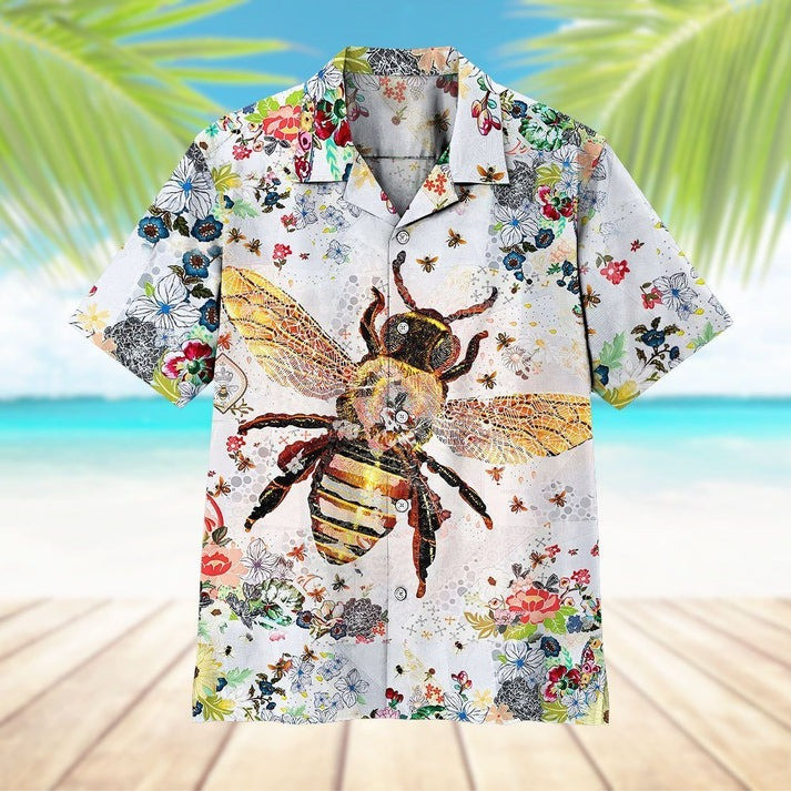 Bee Hawaiian Shirt Cute Aloha Shirt Themed Present Ideas For Bee Lovers