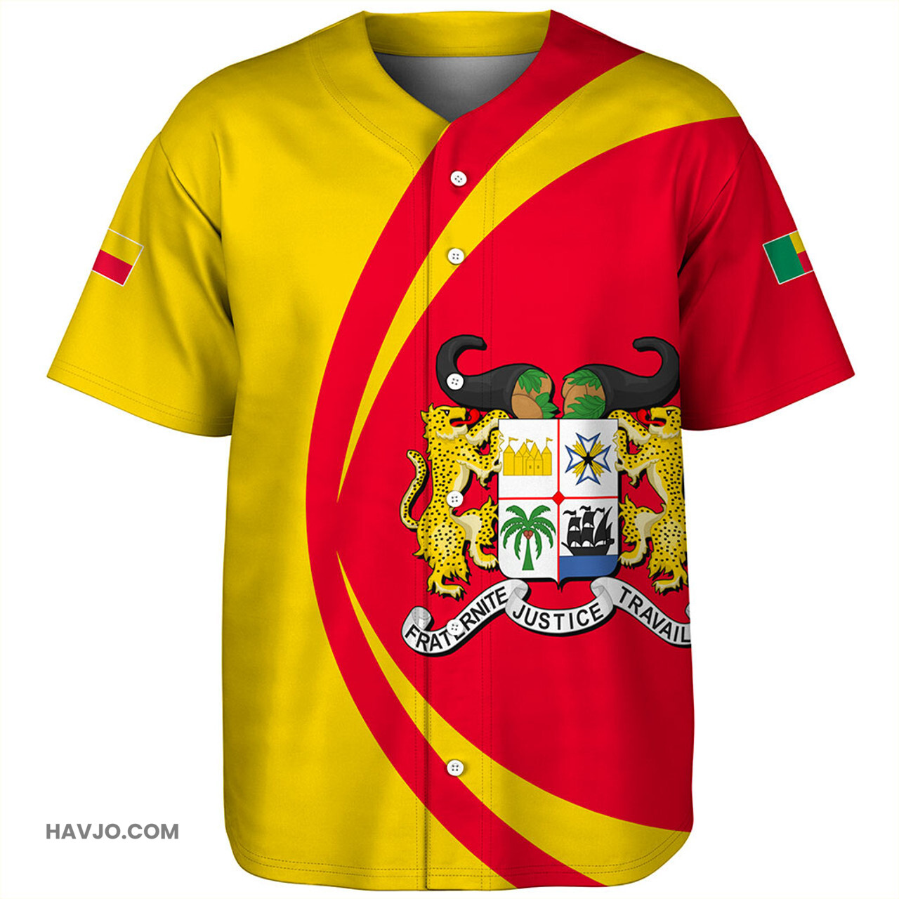 Benin Circle Style Baseball Jersey