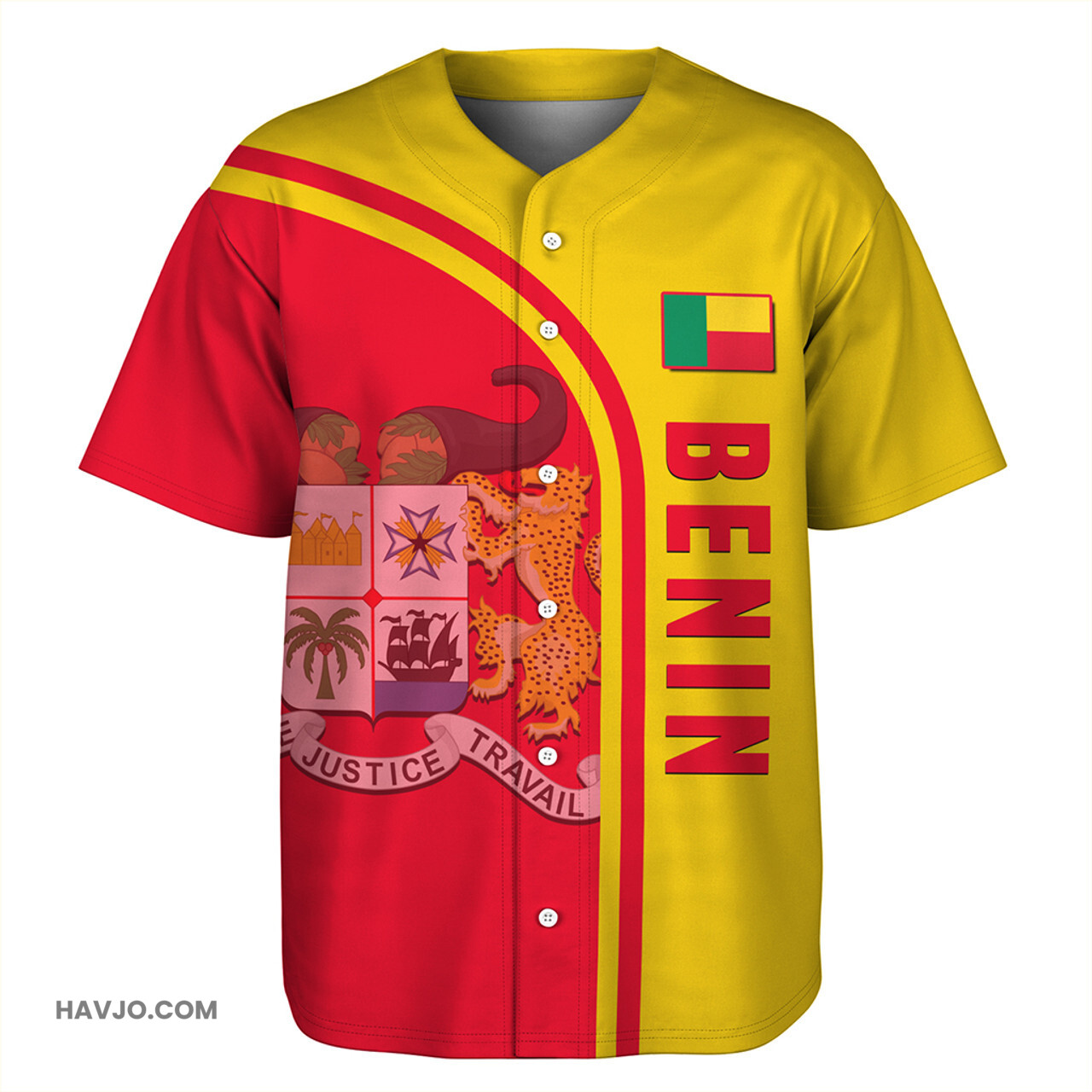 Benin Custom In My Heart Baseball Jersey