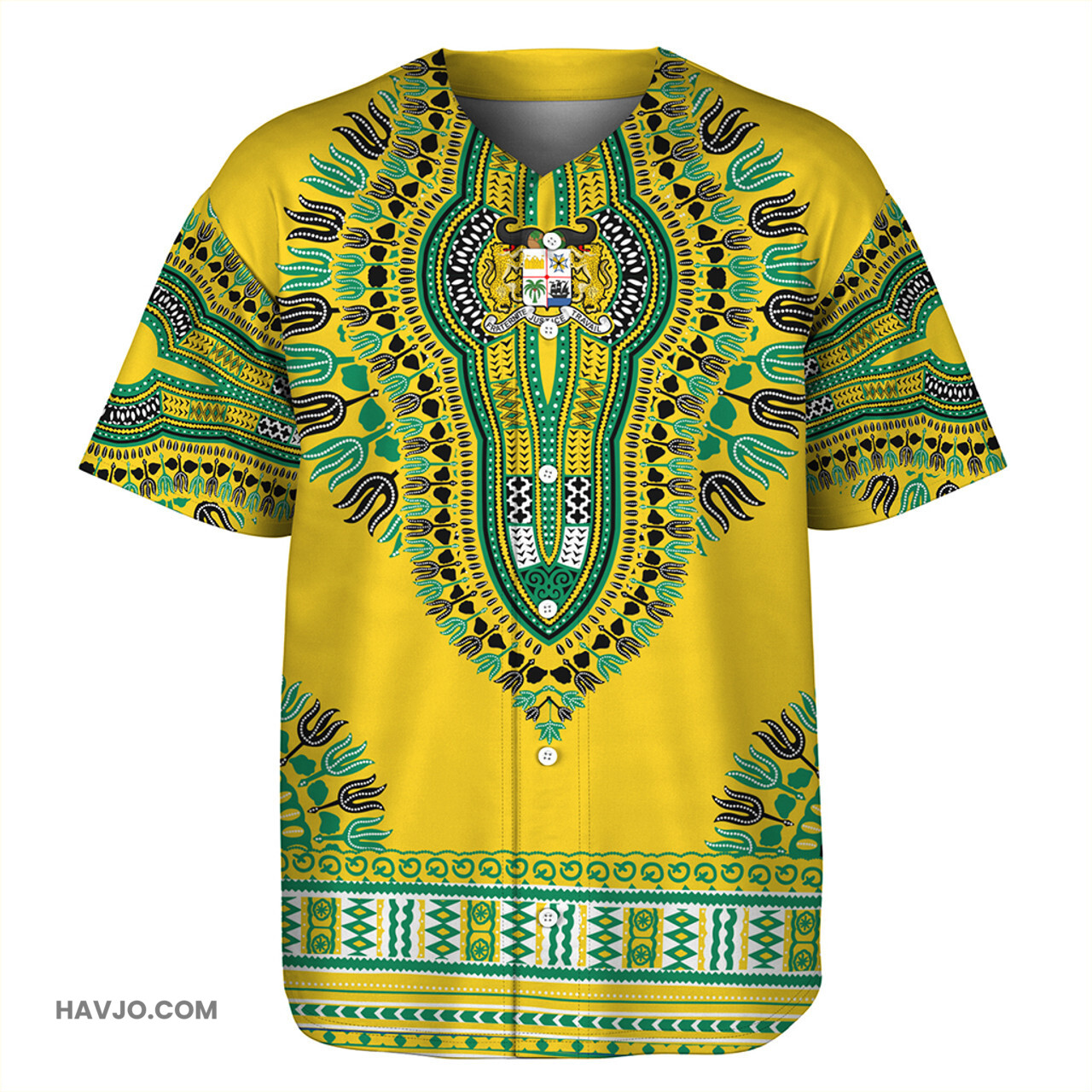 Benin Dashiki Baseball Jersey