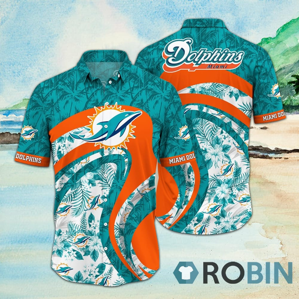 Best Miami Dolphins Hawaiian Shirt Tropical Aloha Button Up