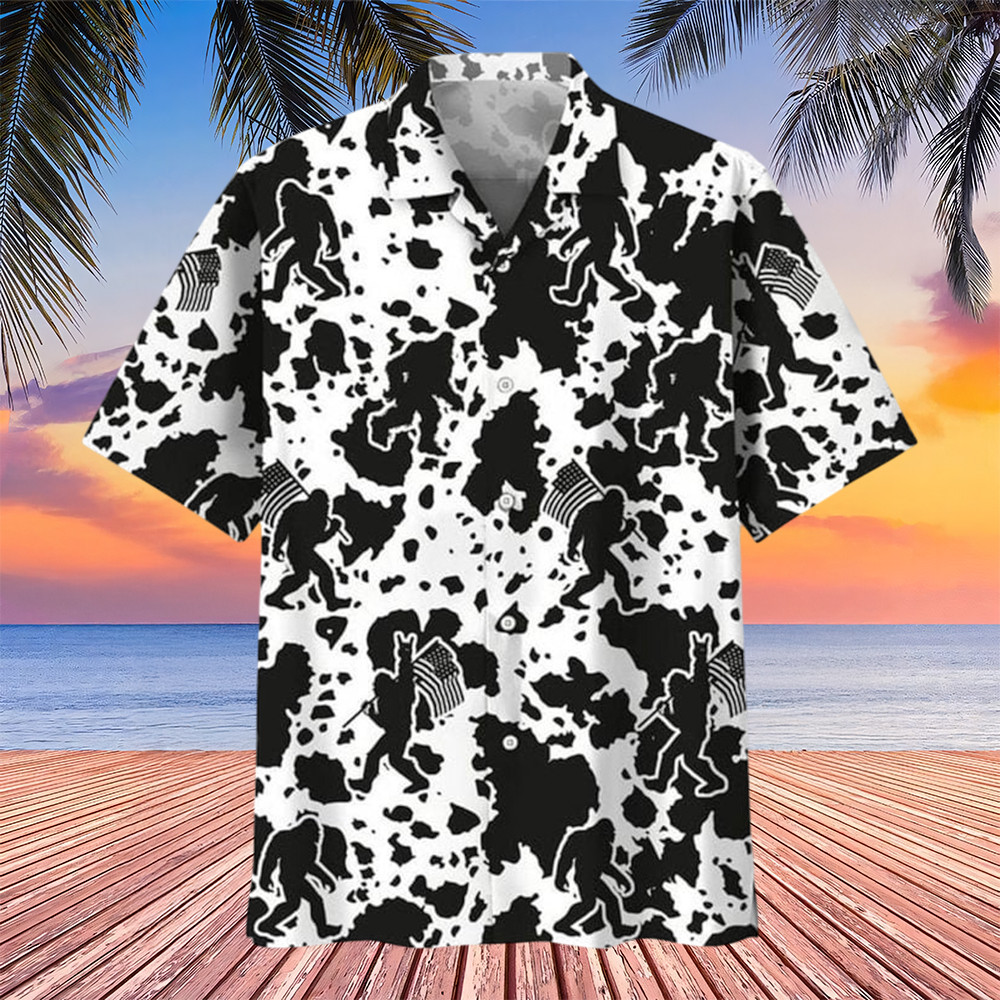 Bigfoot Believe Hawaiian Shirt Sasquatch Rock On Shirt Bigfoot Gifts For Adults