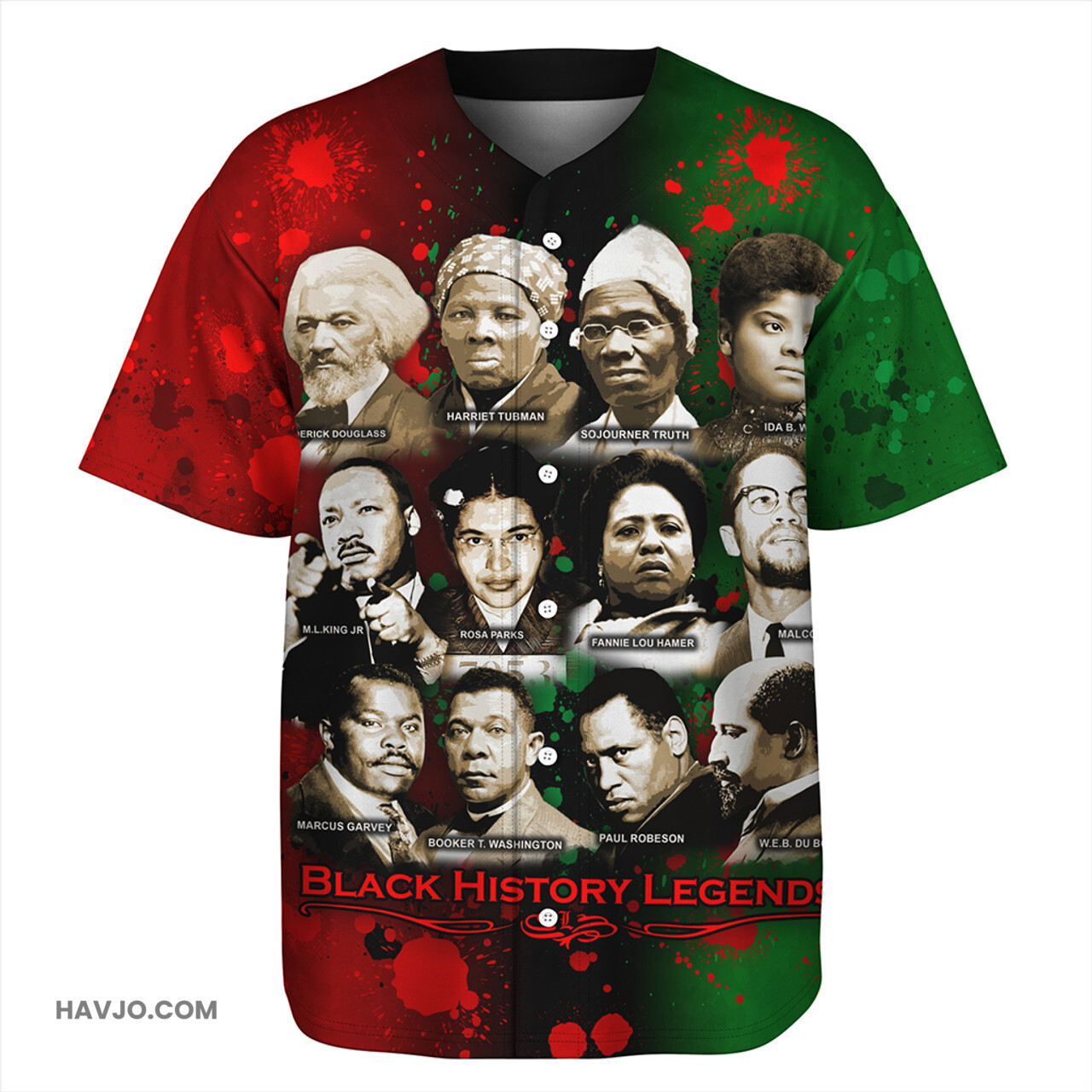 Black History Black History Legends Flag Baseball Jersey