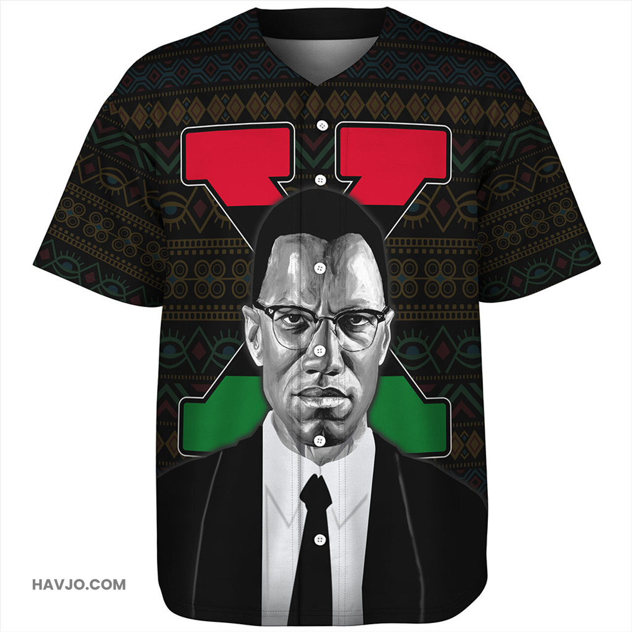 Black History BLM Malcolm X Baseball Jersey