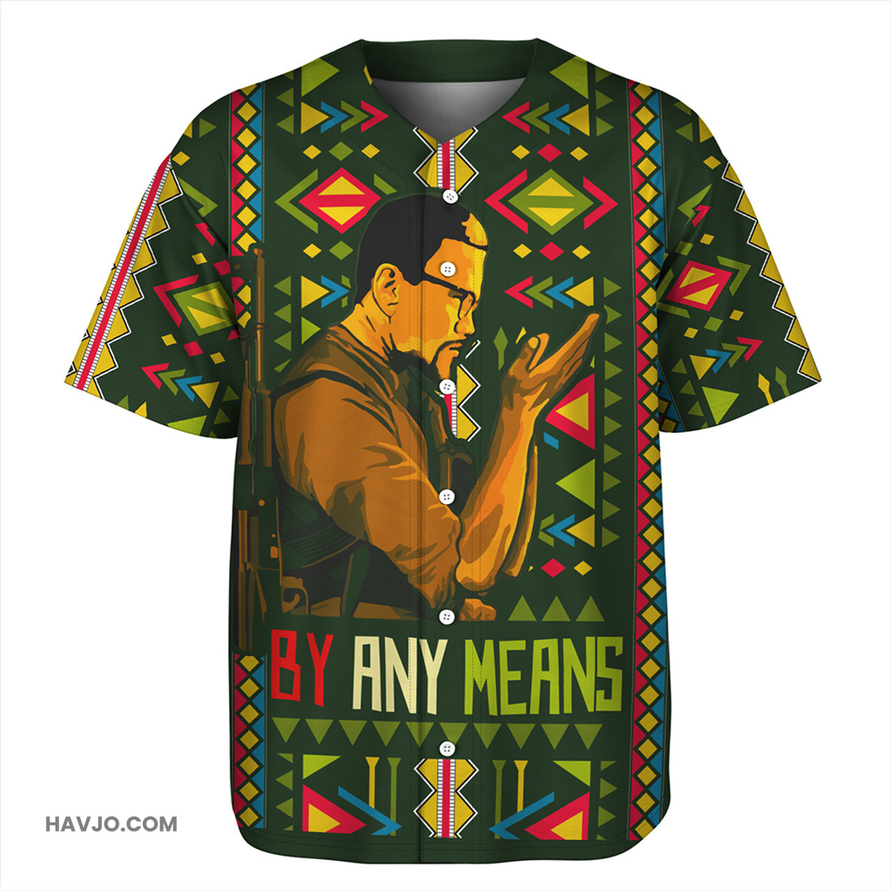 Black History Malcolm By Any Means Baseball Jersey