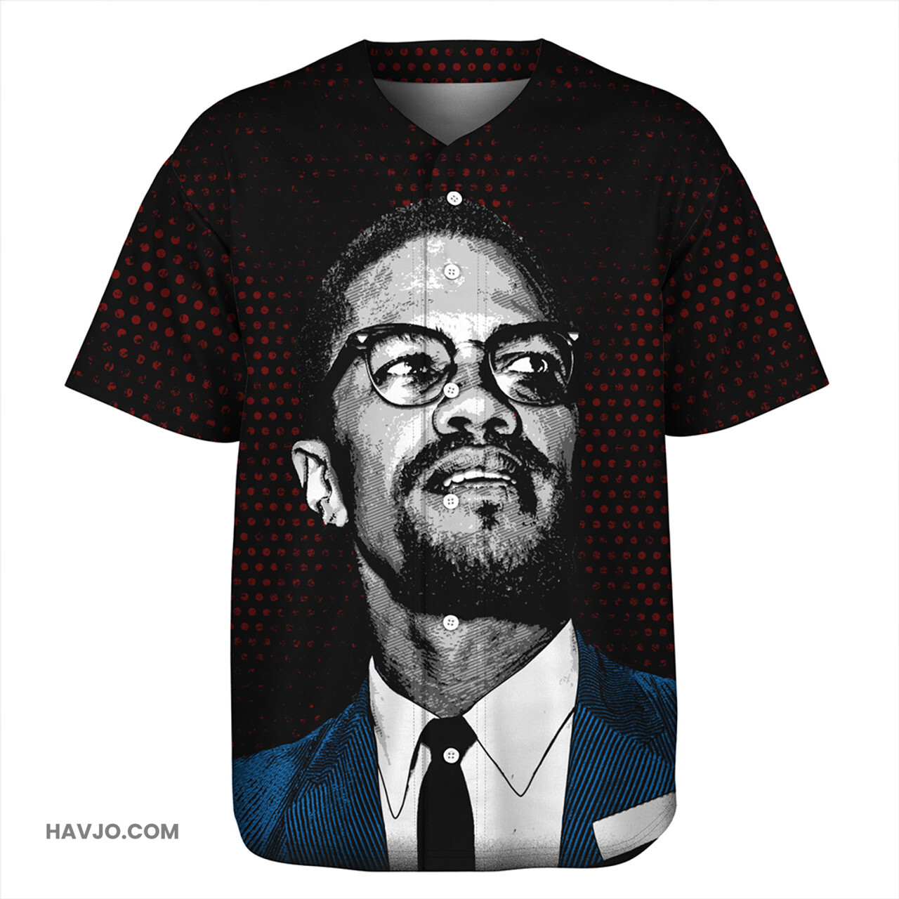 Black History Malcolm X Baseball Jersey