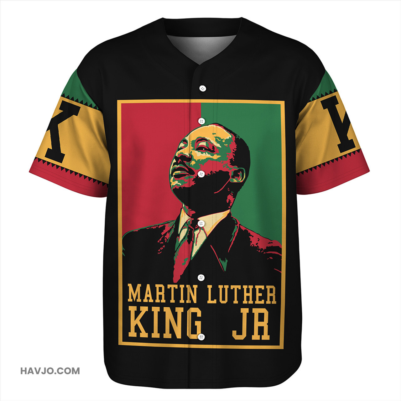 Black History Martin Luther King Retro Baseball Jersey