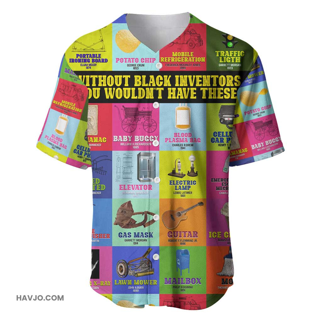 Black Inventions African American Inventors Baseball Jersey