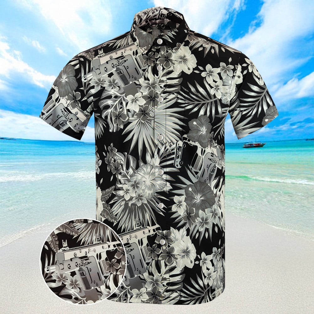 Bliss Vector V2 Black White Hawaiian Shirt Summer Gift Ideas For Adults
