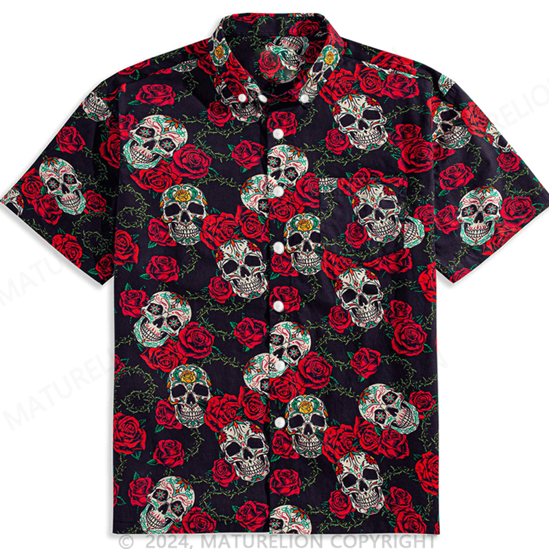 Bloom And Death Hawaiian Shirt Funny Saying Tee for Men Hilarious Graphic Shirt - Image 3