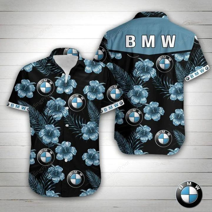 Bmw Car Hawaiian Shirt Tropical Aloha Button Up