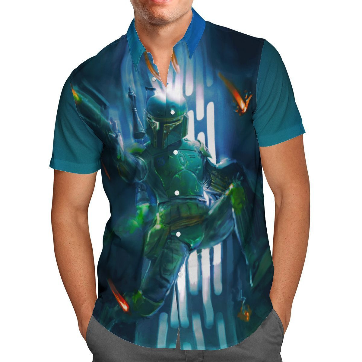 Boba Fett Hawaiian Shirt Tropical Aloha Button Up