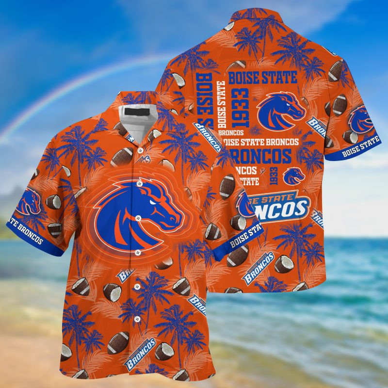 Boise State Broncos Ncaa Hawaiian Shirt Tropical Aloha Button Up