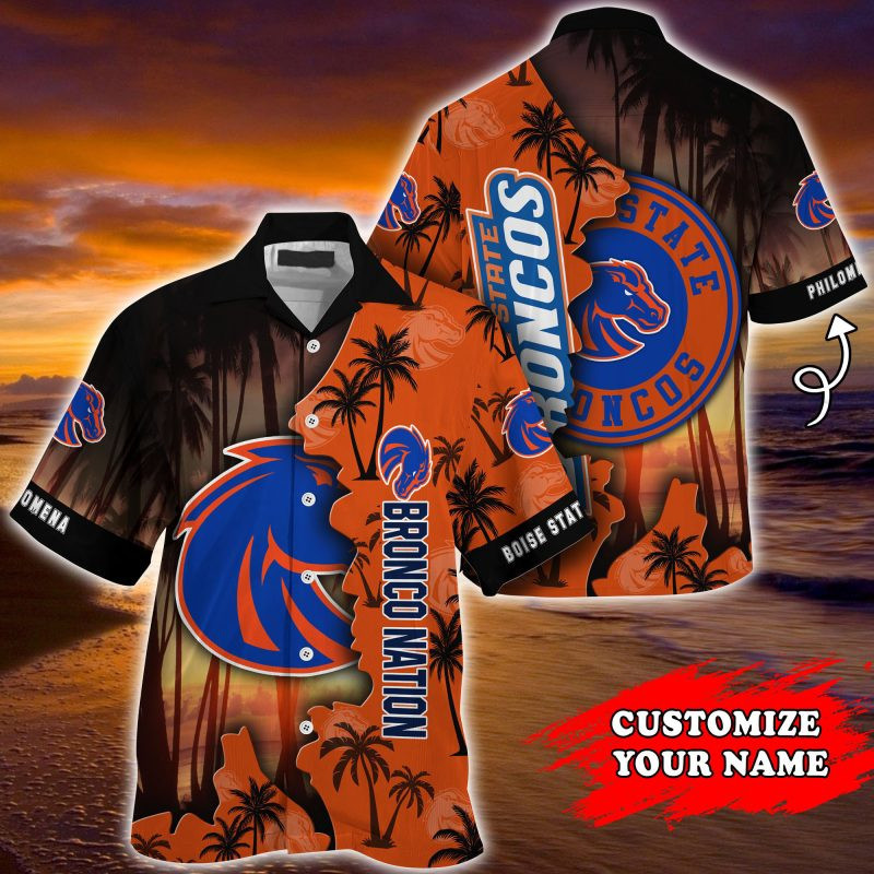 Boise State Broncos Ncaa Personalized Summer Hawaiian Shirt Tropical Aloha Button Up
