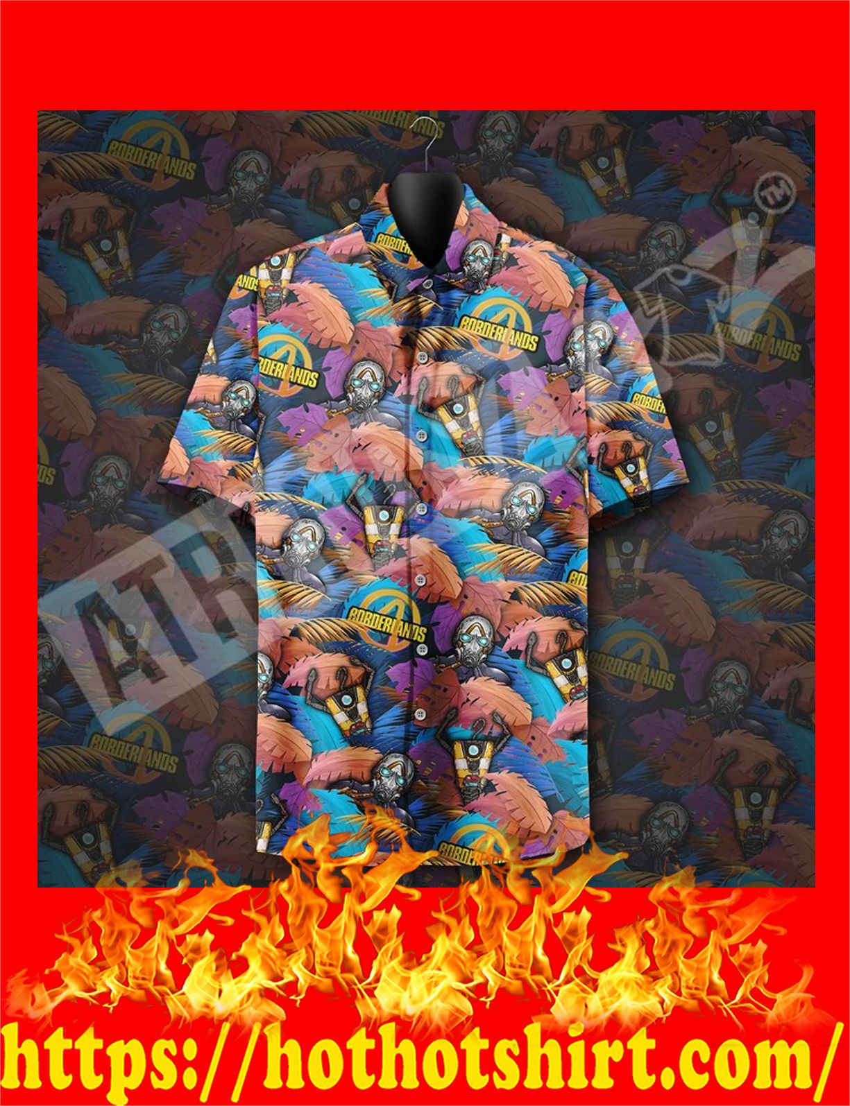 Borderlands All Over Print Hawaiian Shirt Tropical Aloha Button Up