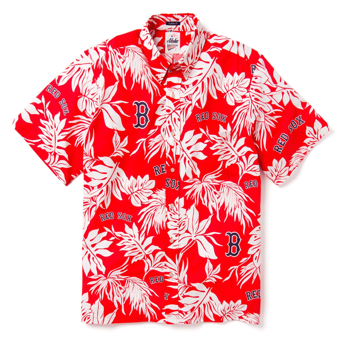Boston Red Sox Logo Mlb Hawaiian Shirt Tropical Aloha Button Up