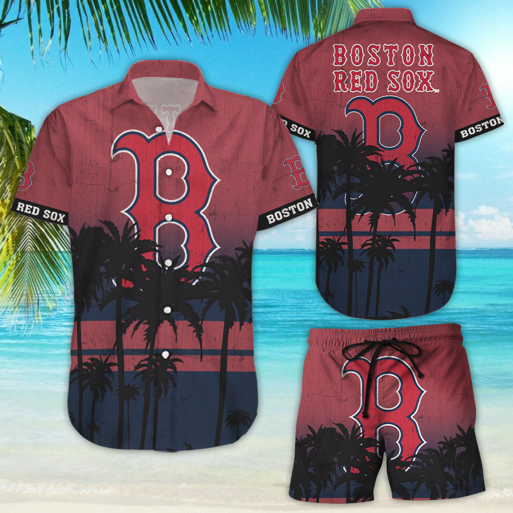 Boston Red Sox Mlb Summer Hawaiian Shirt Tropical Aloha Button Up