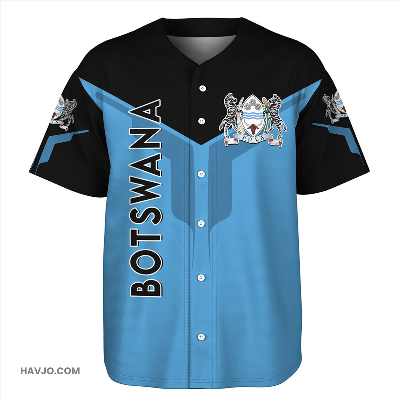Botswana Arrow Style Baseball Jersey