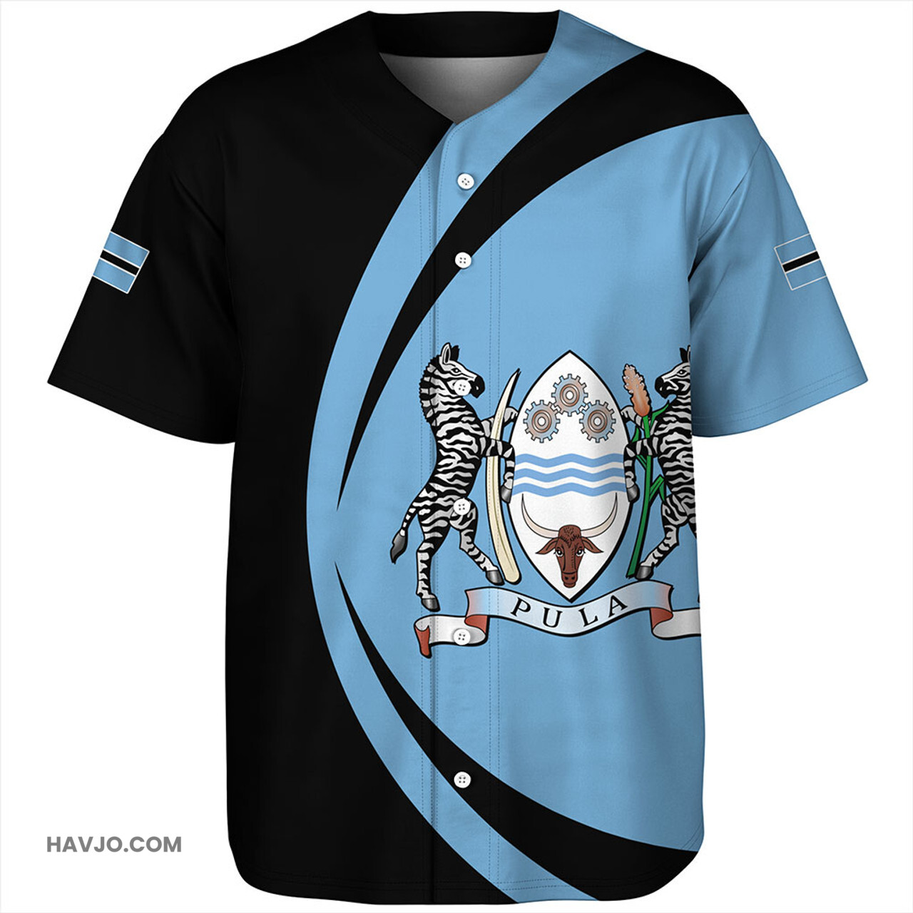 Botswana Circle Style Baseball Jersey