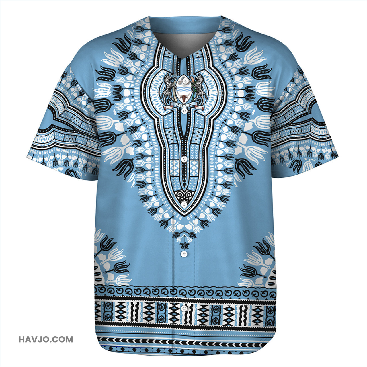 Botswana Dashiki Baseball Jersey
