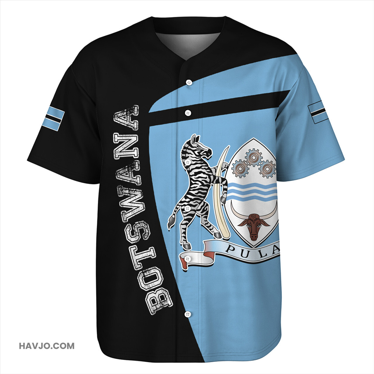 Botswana Half Concept Baseball Jersey