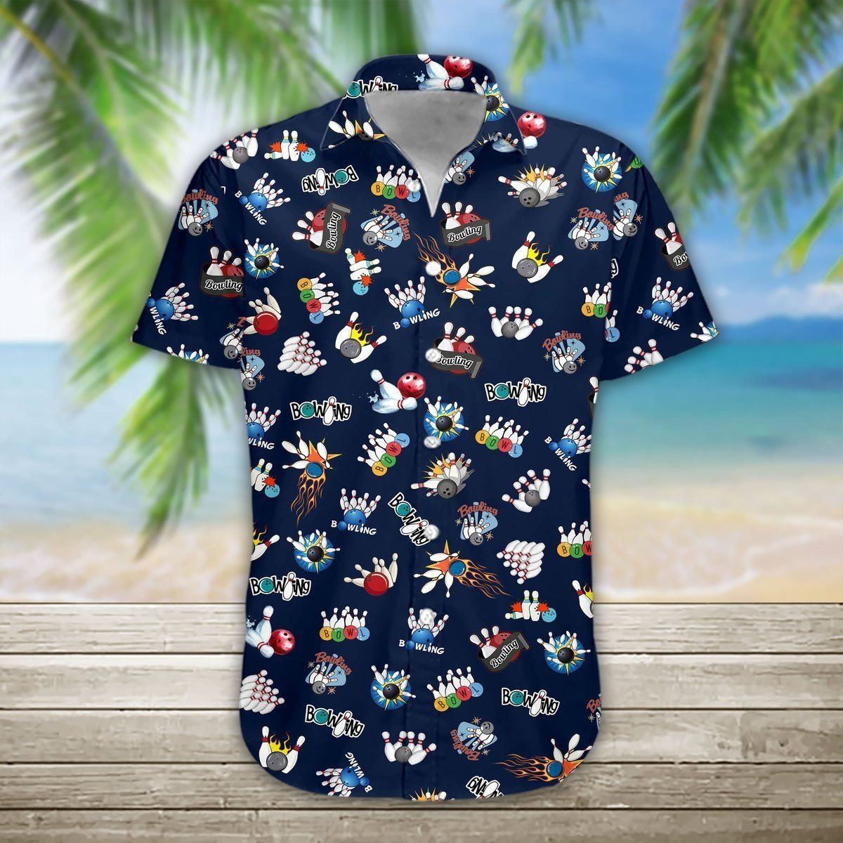 Bowling Hawaiian Shirt Cute Bowling Themed Aloha Shirt Gifts For Bowling Lovers