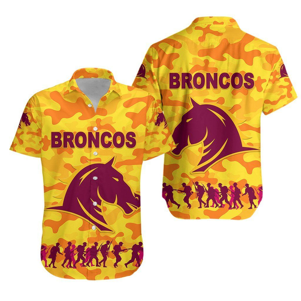 Brisbane Broncos Hawaiian Shirt Tropical Aloha Button Up