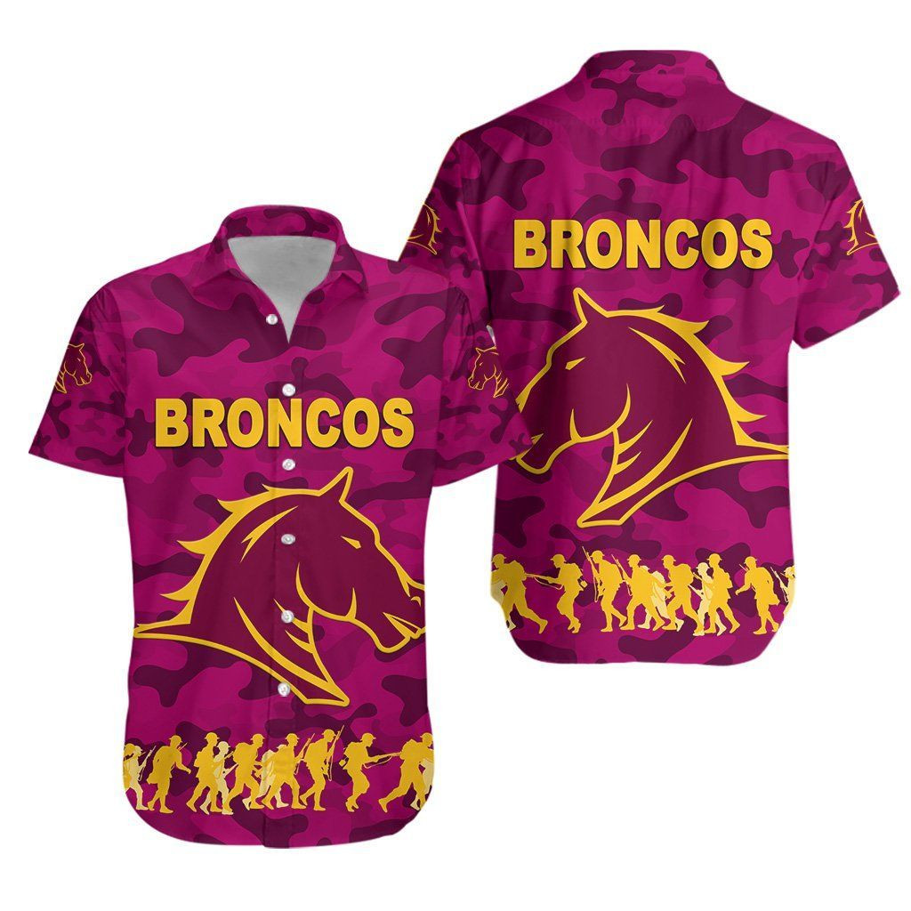 Brisbane Broncos Hawaiian Shirt Tropical Aloha Button Up