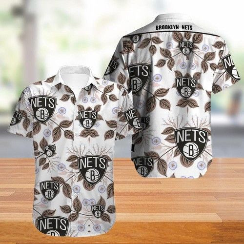 Brooklyn Nets Hawaiian Shirt Tropical Aloha Button Up