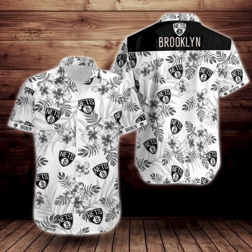 Brooklyn Nets Tropical Flower Hawaiian Shirt Tropical Aloha Button Up
