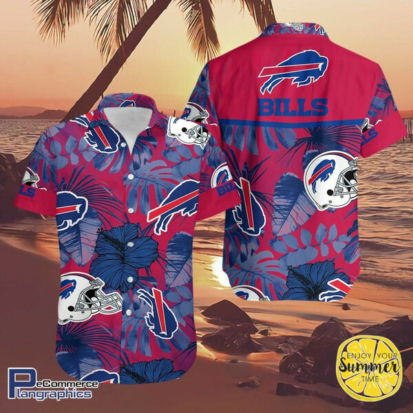 Buffalo Bills Aloha Hawaiian Shirt Tropical Aloha Button Up