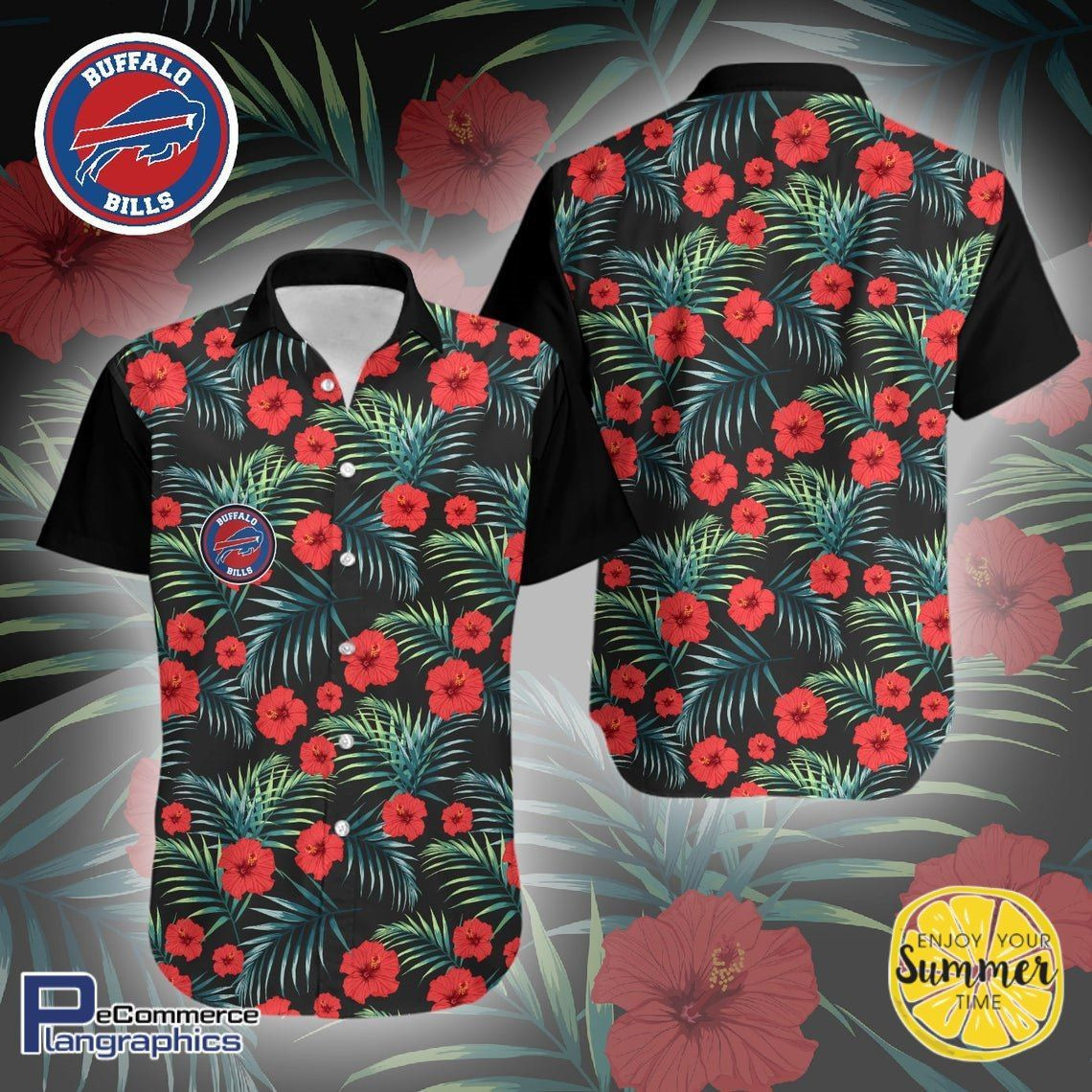 Buffalo Bills Aloha Shirt Hawaiian Shirt Tropical Aloha Button Up